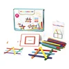 Wooden DIY Ice Cream Stick Puzzle Children's Rainbow Stick Thinking Puzzle Challenge Table Games Kids Montessori Educational Toy 1