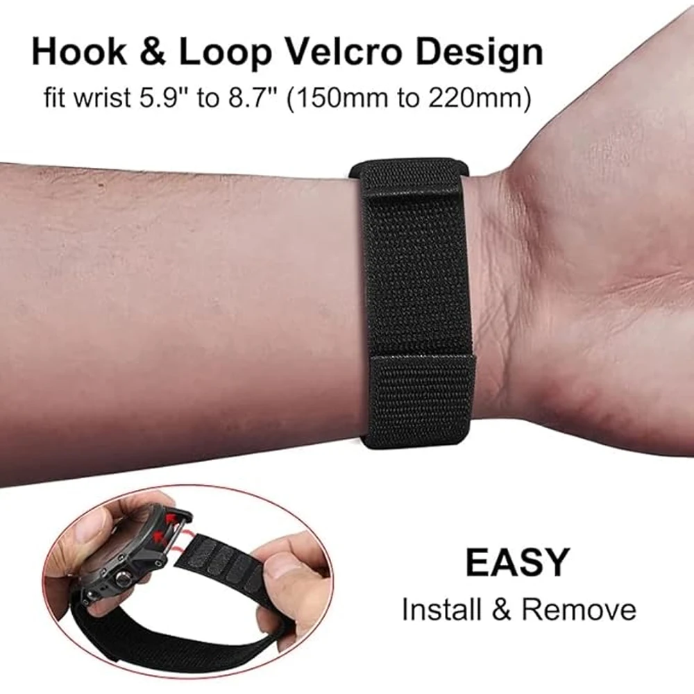 Ultralight Nylon Hook Loop Strap - 22mm/26mm Watch Band