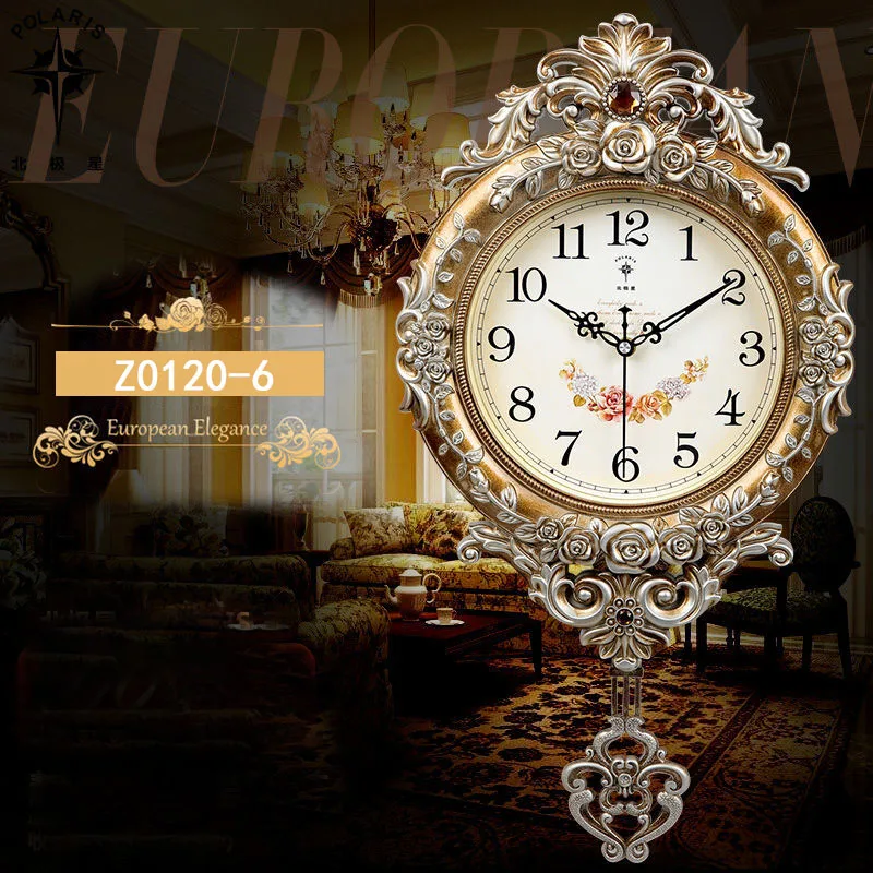 Floral Mute Large Wall Clock Color:Z0121-6