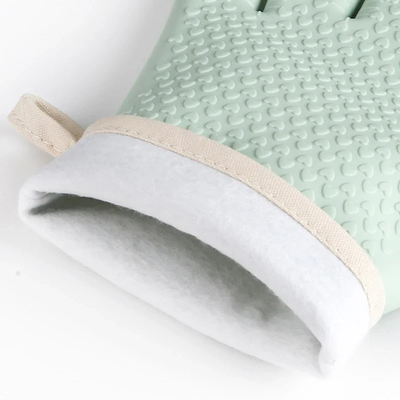 Anti-scald Thickened Silicone Gloves Heat Resistant Microwave Oven Baking Gloves BBQ Gloves Anti-slip Heat Insulation Mitts