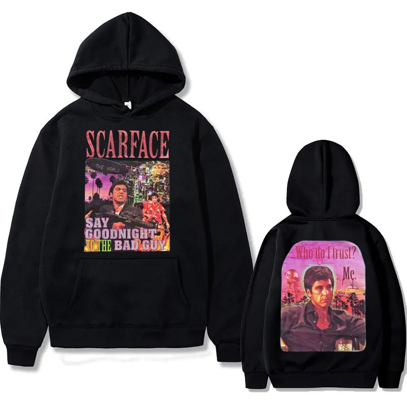 

Scarface Tony Montana 90s Movie Graphic Hoodie Men Vintage Hip Hop Hoodies Man Fashion Sweatshirt Tops Male Oversized Streetwear