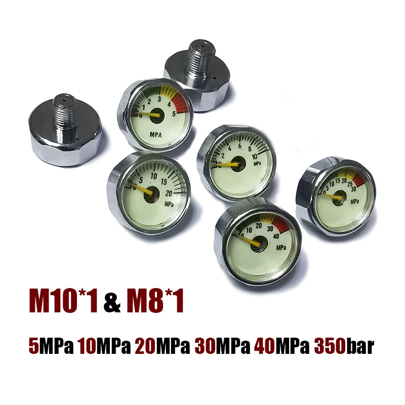 Hand Pump Valve Regulator Mini Gauge Manometre 25mm 1inch Diving Mountaineering