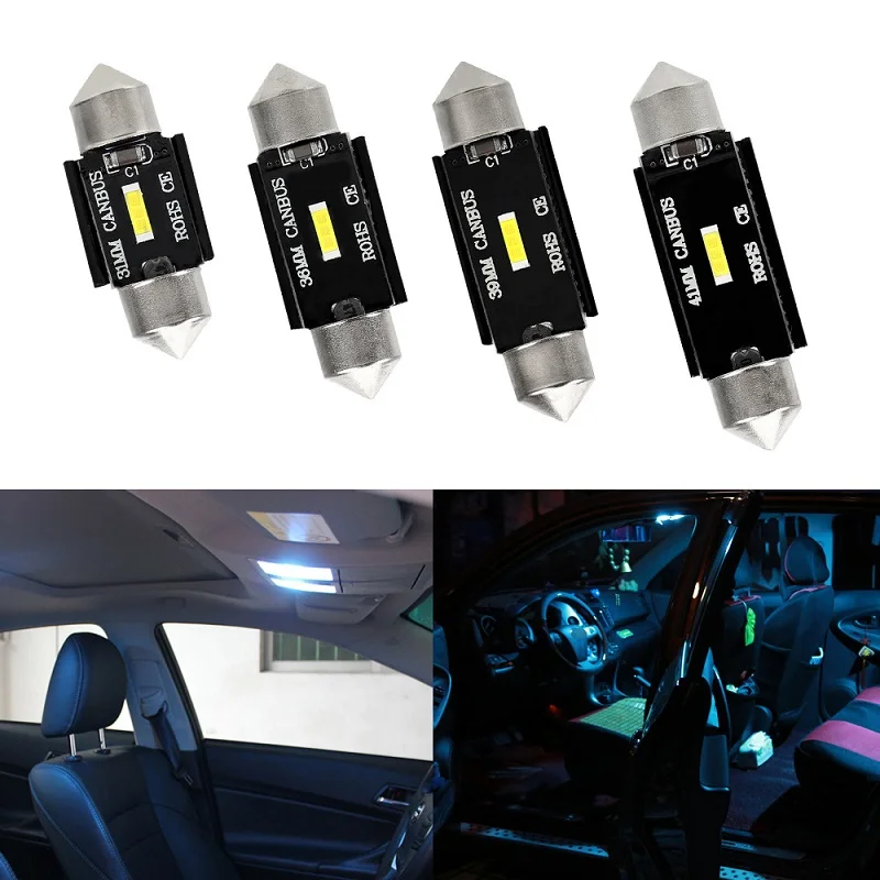 

1x CSP 1860 C5W LED Car 31mm 36mm 39mm 41mm Festoon Reading Light Auto Interior Dome Vehicle Trunk Door Lamp Bulb 6000k DC12V