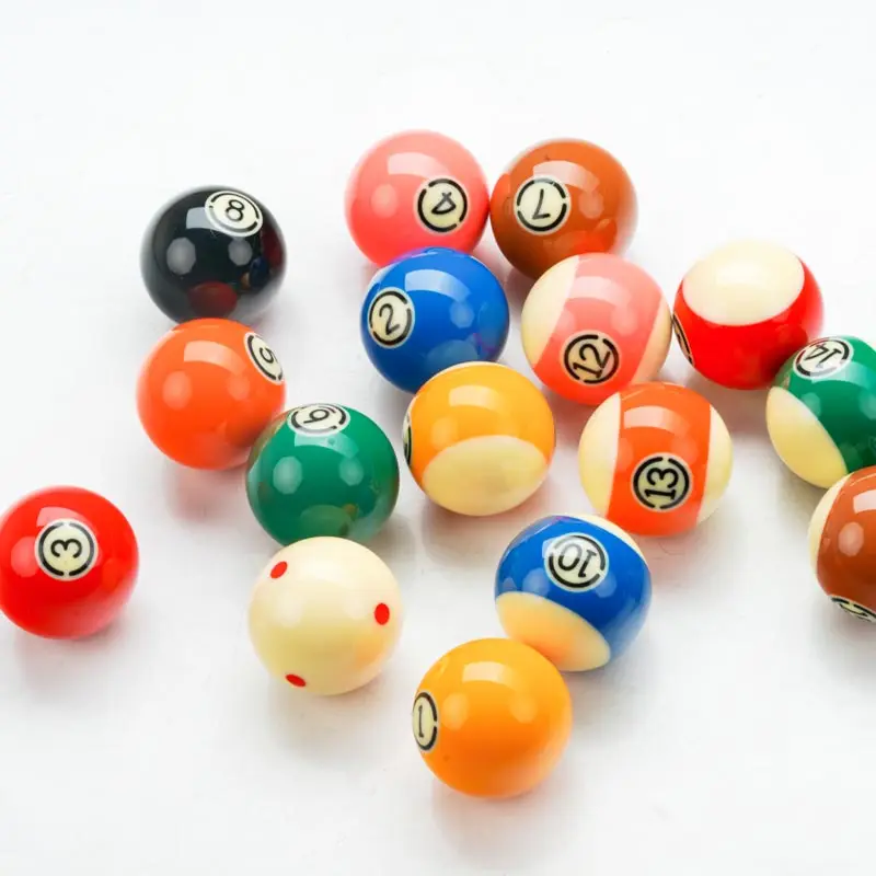 KONLLEN 16pcs Balls Set 57.2mm Resin Balls Crystal Smooth Unique Pool Cue Including Box Suitcase Billiard Accessory