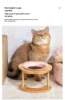 Cat bowl Ceramic saucer bowl Cat food bowl Dog bowl Pet cat plate Cat food bowl Rice bowl High foot protection neck 3