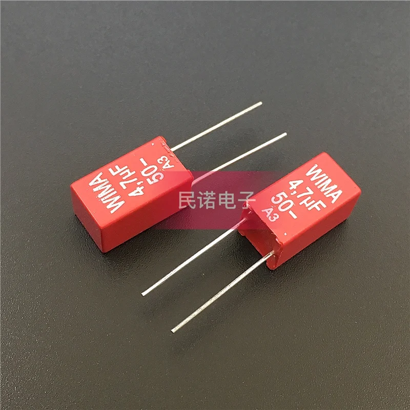 Audio Capacitor 5/10/50pcs German WIMA Film Capacitor MKS2 50V 4.7UF 50V 475 4U7 Pitch 5mm Audio passive capacitor Polypropylene Polyester