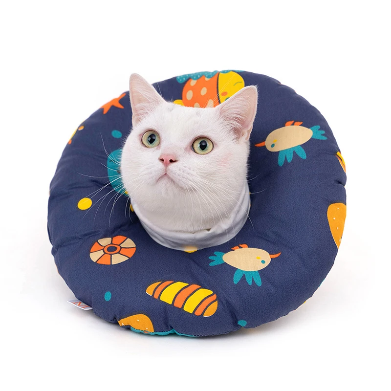 Wasserdichtes Genesungshalsband Für Katzen – Verstellbar, Kegel-Halsband, Einhorn-Muster, Für Halsumfang 15-32 Cm