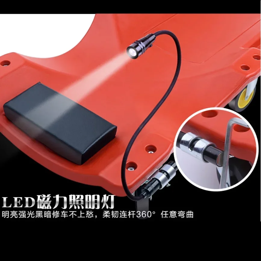 36 inch Car Repair Lying Board with LED Light Skateboard Spare Parts Repair Board Car Vehicle Service Maintenance Tool