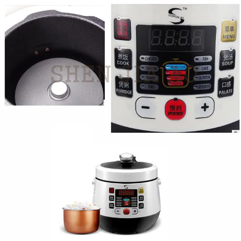 Electric Electric Pressure Cooker Timing Pressure Cooker Reservation Rice 2L Non-syick Stew Pot 110V/220V EU US Plug 700W