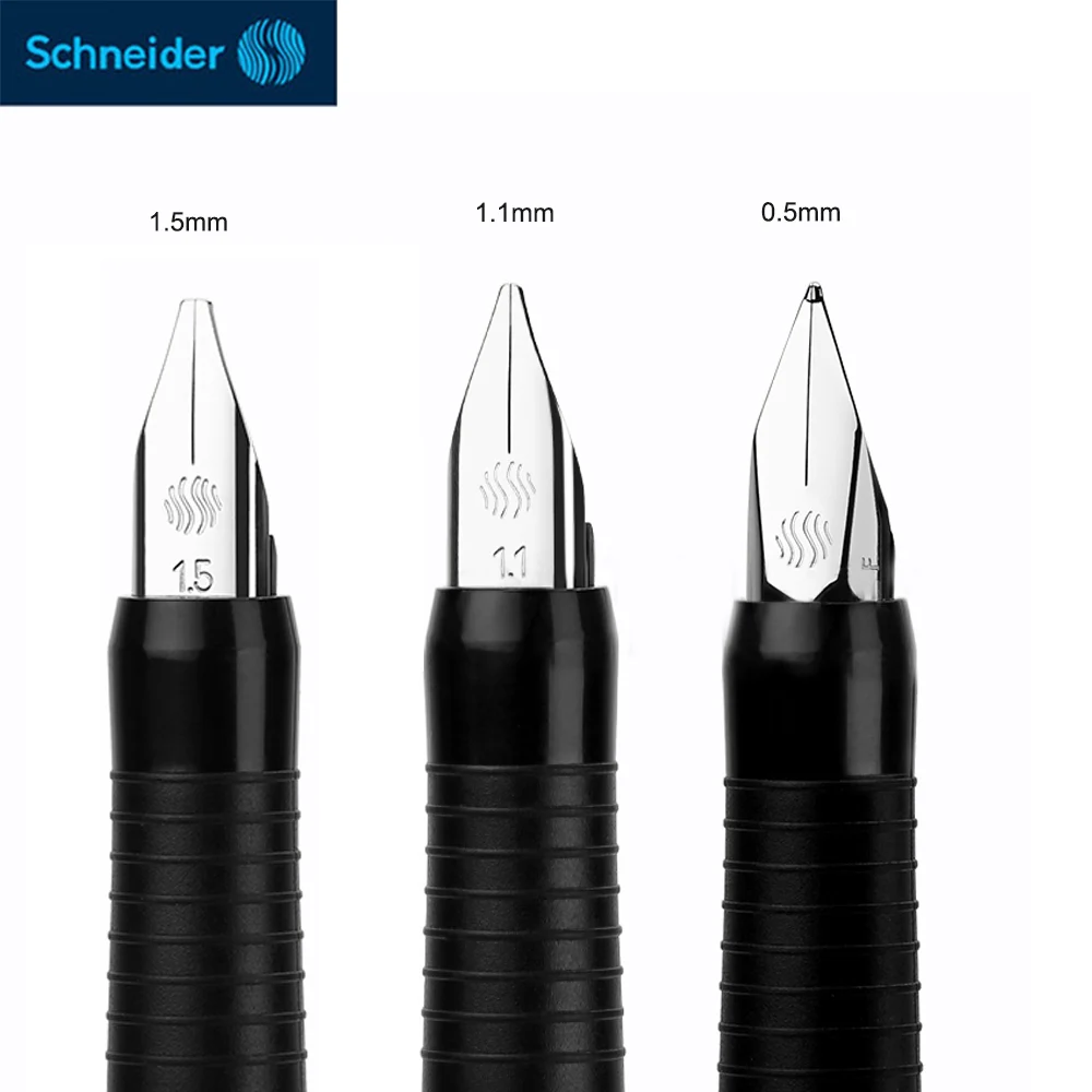 

German Schneider Fountain Pen Artist Practice Word Painting Design Art Font Replaceable Ink Sac Business Signature 0.5/1.1/1.5mm