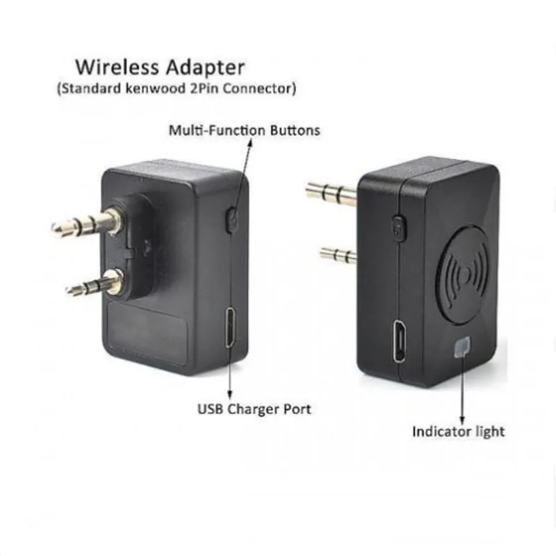 Baofeng Walkie Talkie Headset PTT Wireless Bluetooth Earphone for 2 Pin K Port Wireless Headphone for UV-5R UV-82 888s Radio