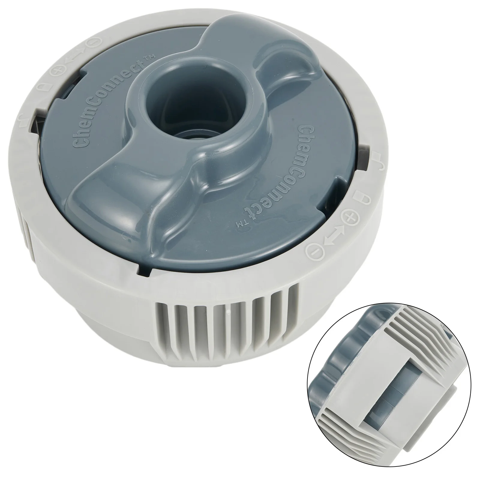

Accessories Chemical Dispenser Pools PVC ChemConnect For Hot Tub Spas For Lay-Z-Spa From 2019 Onwards Garden Gray