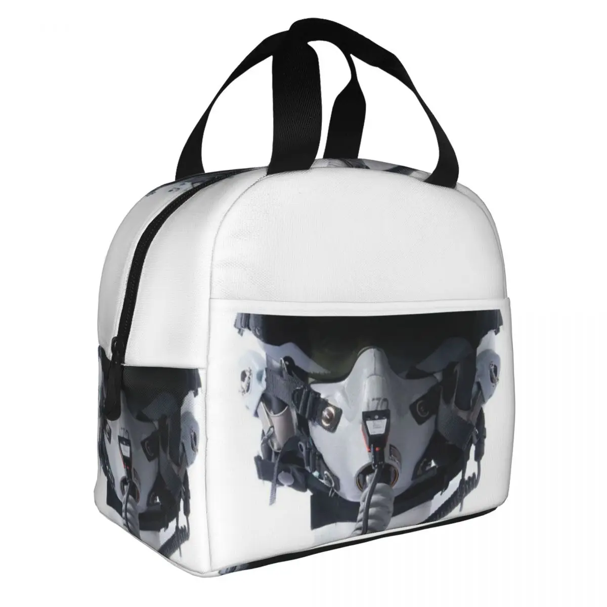 Fighter Pilot Insulated Lunch Bag Casco Robot Ad Alta Capacità Lunch Container Borsa Termica Tote Lunch Box Office Picnic Food Bag