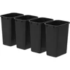 Large 10.25 Gallon Trash Bin – Plastic Garbage and Waste Bin for Office and Home, 15 x 11 x 20.75 Inches, Obsidian 1