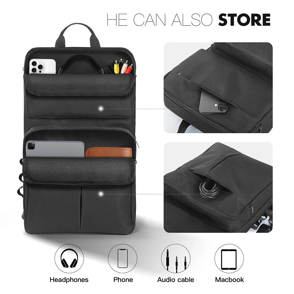 DJ Backpack For Pioneer DDJ-400 DDJ-FLX4 Carrying Case Anti-scratch Storage Bag With Adjustable Shoulder Strap For Roland DJ-202