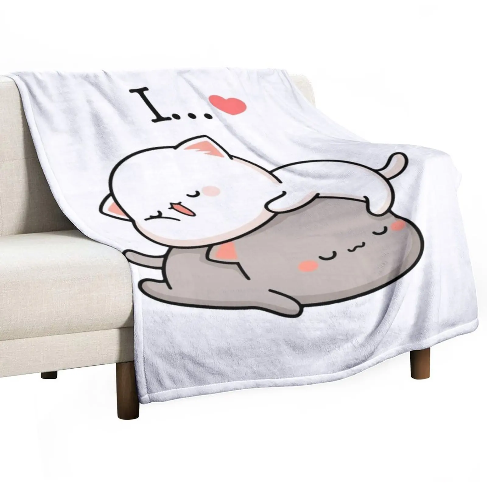 

Cat peach and goma sleeping Throw Blanket Luxury St Large Fluffys Large Decoratives Blankets