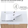 72" Bathroom Vanity with Sink, Double Sink Wall Mounted Vanity Combo, Modern  Bathroom Vanity Set with 4 Doors 5