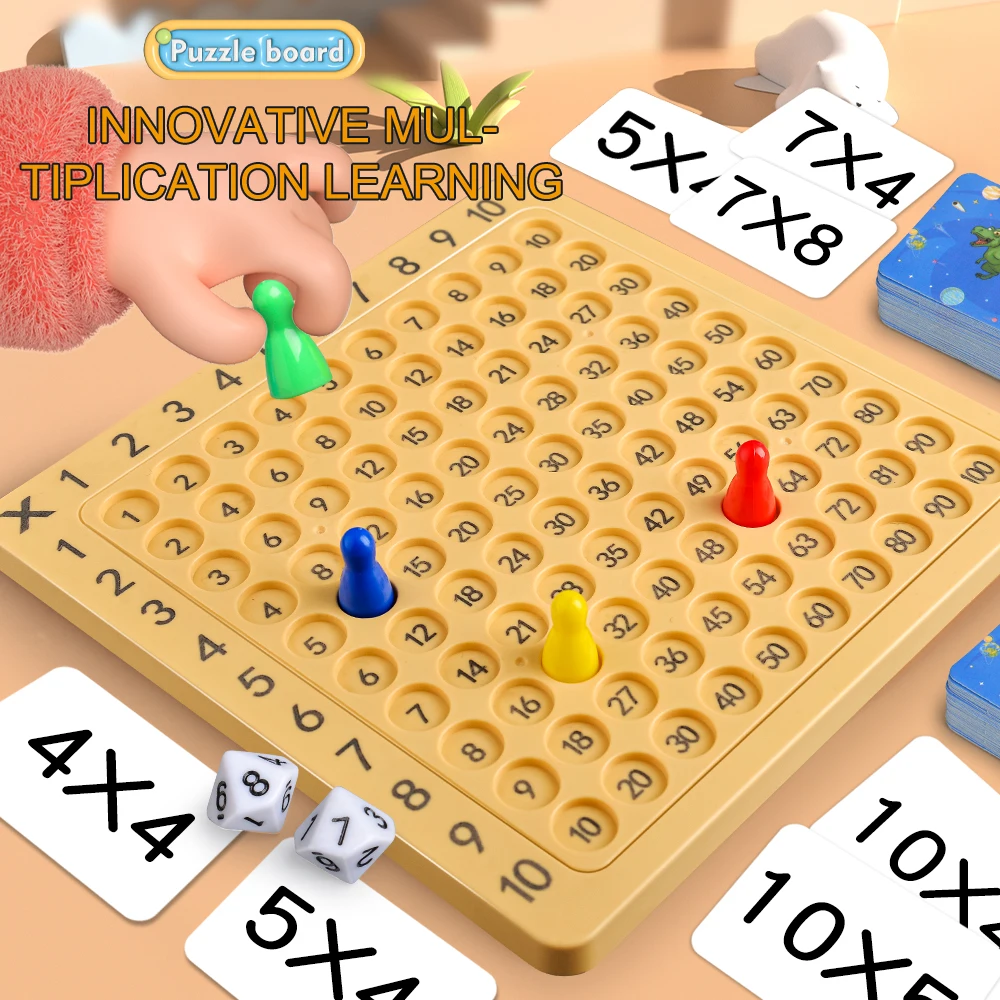Gioco da tavolo di moltiplicazione, gioco da tavolo di matematica, scacchi, riunioni di famiglia, regalo di compleanno per Halloween, il Giorno del Ringraziamento e Natale - immagine 3