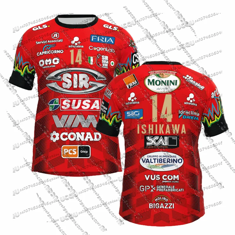 24-25 Men'S New Italian Sir Safety Perugia Match Jersey T