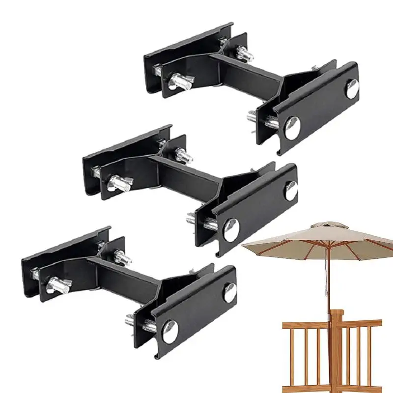 

Patio Umbrella Clamp Clip 3pcs Heavy Duty Parasol Clamp Clip Attach To Railing Umbrella Deck Mount Clips For Balcony Umbrellas