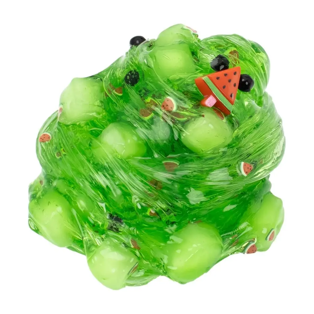 Soft 300ml/70ml Slime Kit Fruit Crunchy Stress Relief Jelly Cube Slime Non-Sticky Glitter Clear