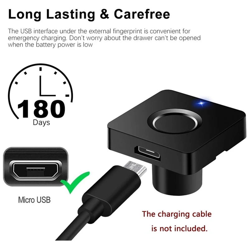 Tuya Bluetooth APP Drawer Cabinet Lock Fingerprint Digital File Letter Keyless Biometric Furniture Electronic Smart Wooden Lock
