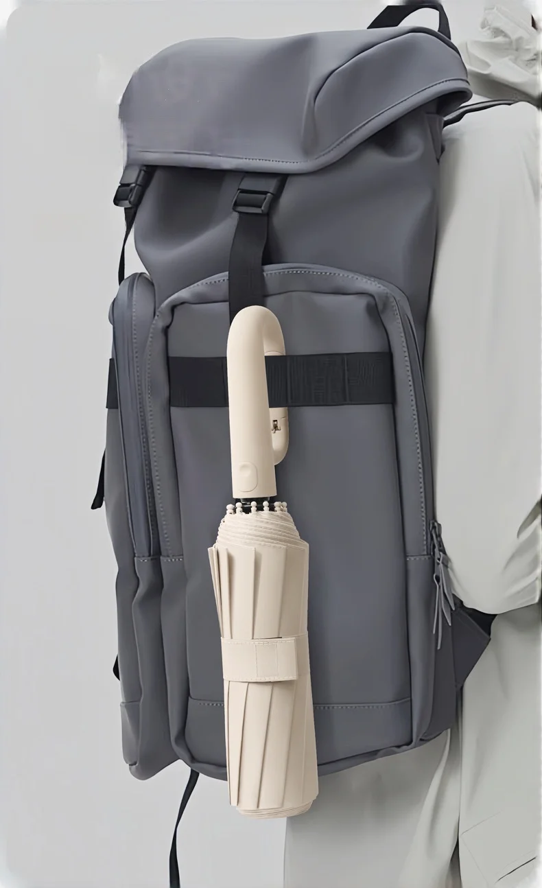 Extra Large 12-Bone Fully Automatic Folding Umbrella – Windproof Portable Rain Umbrella with Dual-Use Reverse Design & Black Glue UV Protection