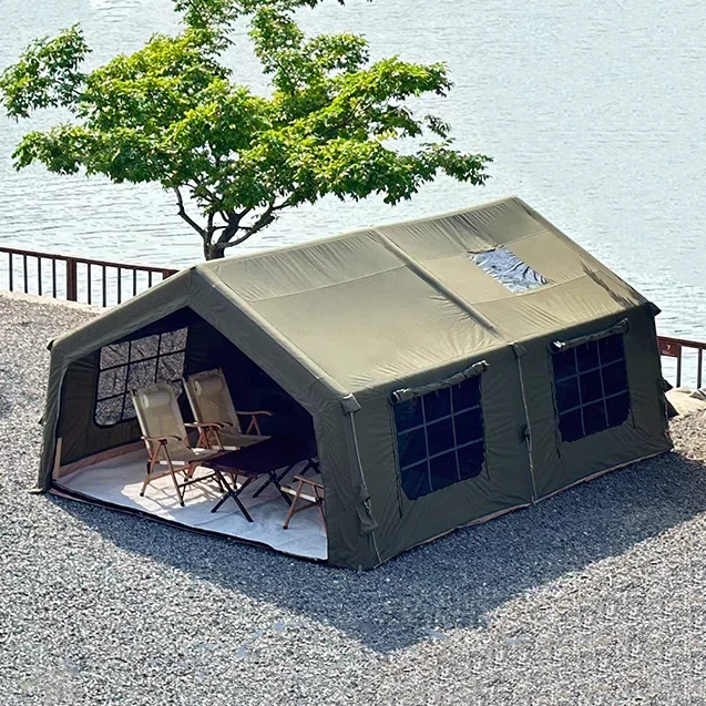 17.2 Large Luxury Waterproof Durable Air Inflatable Adult Tent 10 Persons Outdoor Camping Party