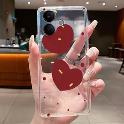 Floral Butterfly Bow Soft Transparent Phone Case - Silicone TPU Jelly Cover for Vivo V60 Lite 5G (TPU - TPU301)