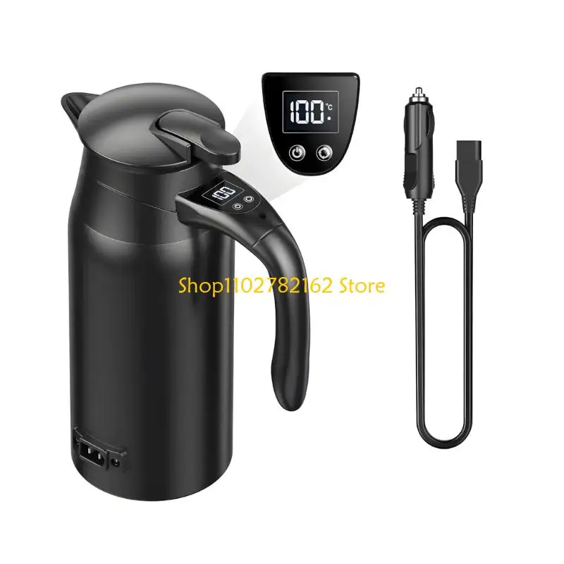 547B 디지털 온도 조절 800ml 용량 12V 24V를 갖춘 빠른 ??가열 자동차 주전자