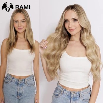Fish Line Hair Extensions For Women Invisible Wire Hairpiece Remy Hair Natural Human Hair Extension Clip In Straight Hairpieces