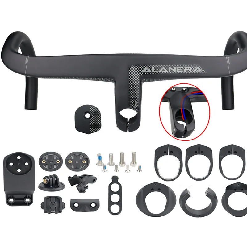 Carbon Road Handlebar For 28.6mm Fork Steer With Spacers