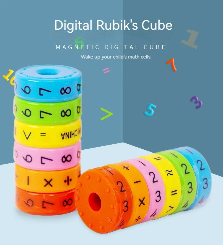 Educational toys Puzzle toys Magic puzzle toy DIY Math Blocks Preschool Learning Counting & Math Skills Tools Birthday Gift Boys & Girls
