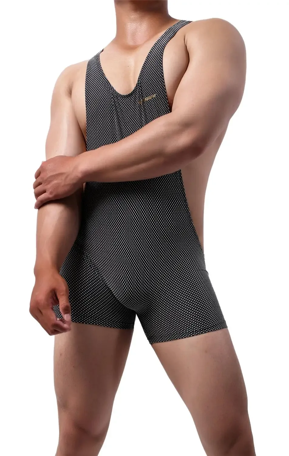 Men Undershirt Bugle Pouch Boxers Underwear Wrestling Singlet Fitness Sexy Men Bodysuit One-Piece Jumpsuit Leotard Tank Tops men underwear