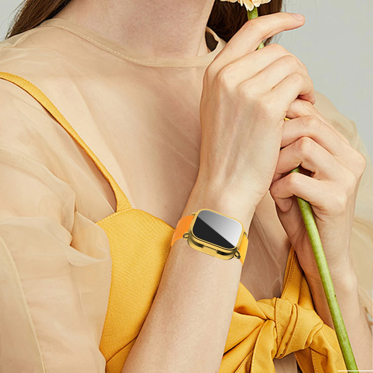 Silicone Strap with Protective Case