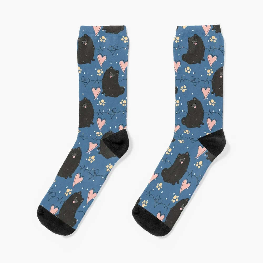 

LOVE Black Pomeranian Socks new year Running Men's Socks Luxury Women's