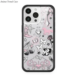 Custodia per telefono in metallo 3D con logo Wildflower e design di animali e farfalle