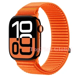 Nylon Loop Bracelet Strap - 38 40 41(10 11 - 42)MM (Orange)