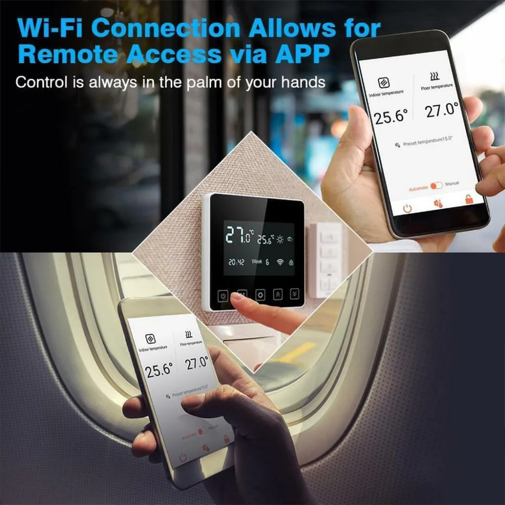 Tuya-Smart Home WiFi Heating ThermoandreWarm, UnFloor Sochi, 220V, Electric, Water Gas Bomicrophone, Temperature Contrmatérielle