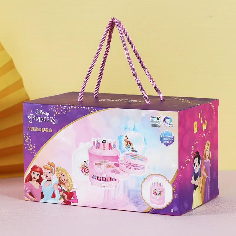 Disney girls Snow White princess elsa real Cosmetics Make up set Beauty makeup box With original box kids birthday gift 3