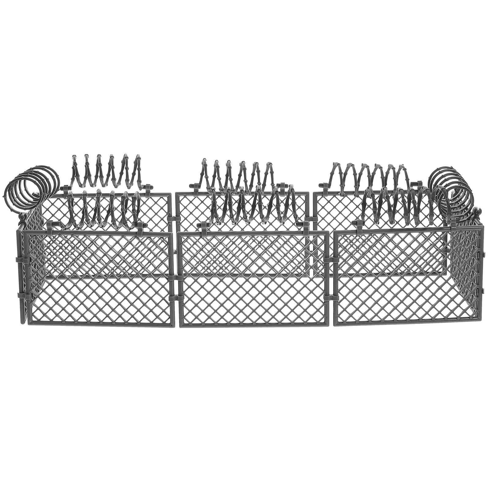 

1 Set of Kids Fence Toys Scene Fence Model Toy Set Tabletop Plastic Plaything