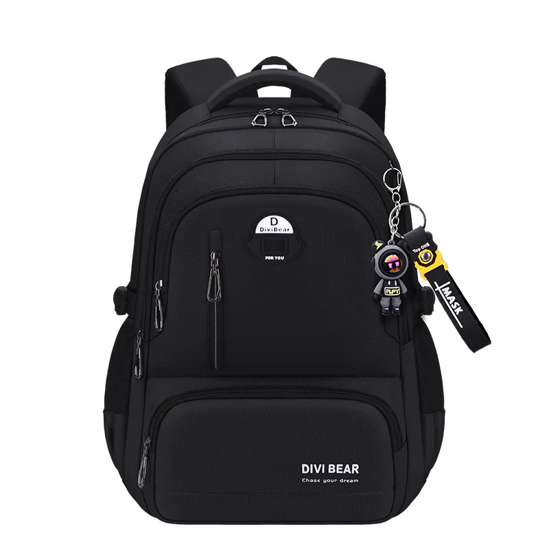 2025 Large capacity men's backpack with astronaut pendant 2 sizes of student school backpacks Student nylon school bags mochilas 2