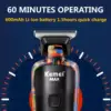 Kemei-5090 Hair Trimmers with Digital Display, Professional Barber Pusher for Men, Random Graffiti Pattern Hair Clipper Electric 4