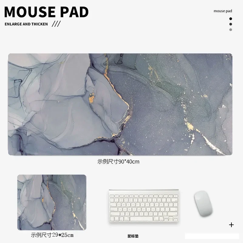 Luxurious Rose Gold Marble Texture Large Desk Mat - Premium Soft Rubber Gaming Mouse Pad and Keyboard Surface