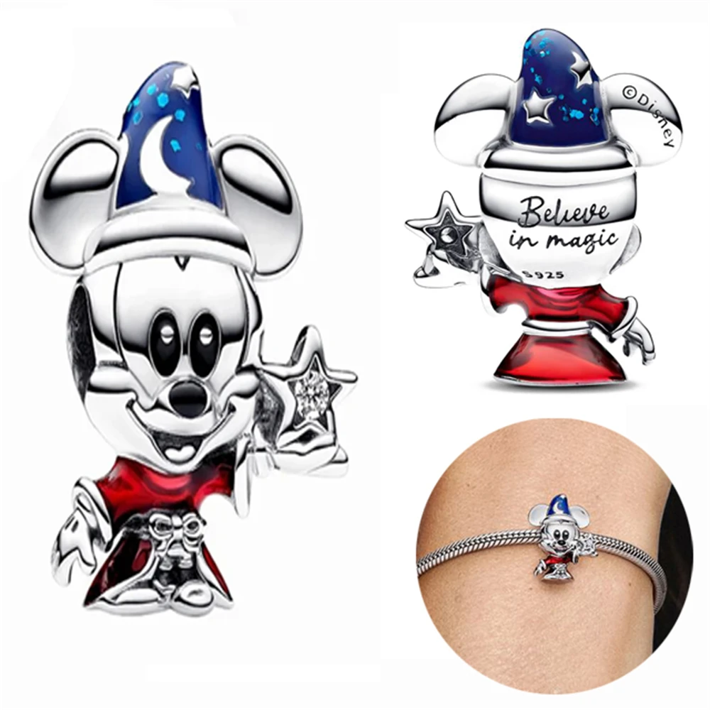 925 Sterling Silver Beads Charms Herocross Minnie Mickey Fit Original Pandora Bracelet DIY Jewelry Christmas Gift