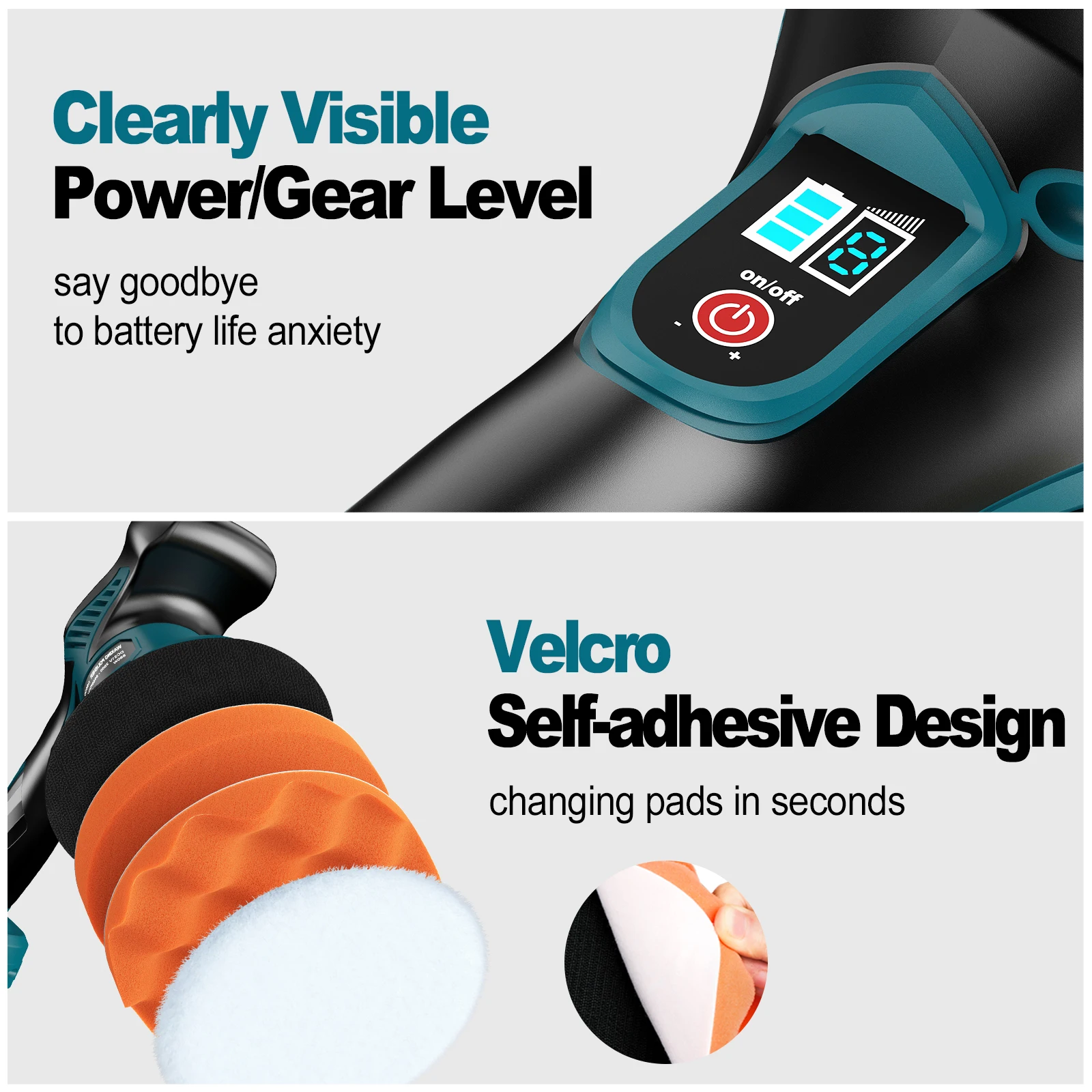 8 Gears Electric Car Polisher Machine Adjustable Speed Sanding Waxing Tools Auto er Polisher For Makita 18v Battery car polisher cordless car polisher electric polisher