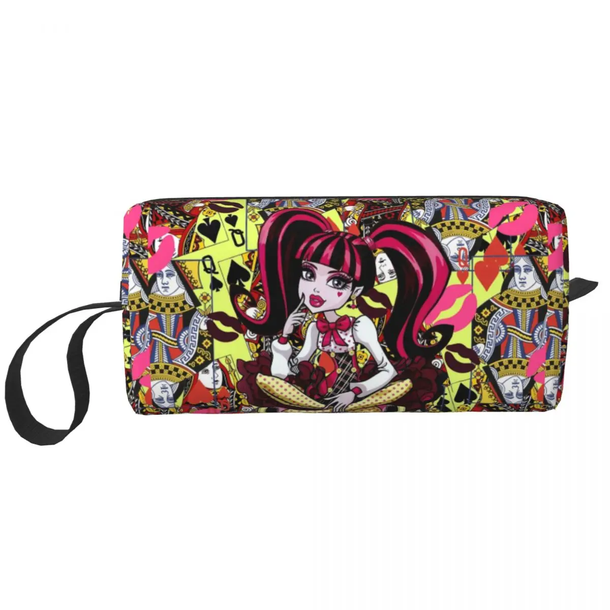 Monster High Makeup Bag Pouch Impermeabile Draculaura Cartoon Cosmetic Bag Borsa Da Toilette Organizer Storage Purse Large Capacity