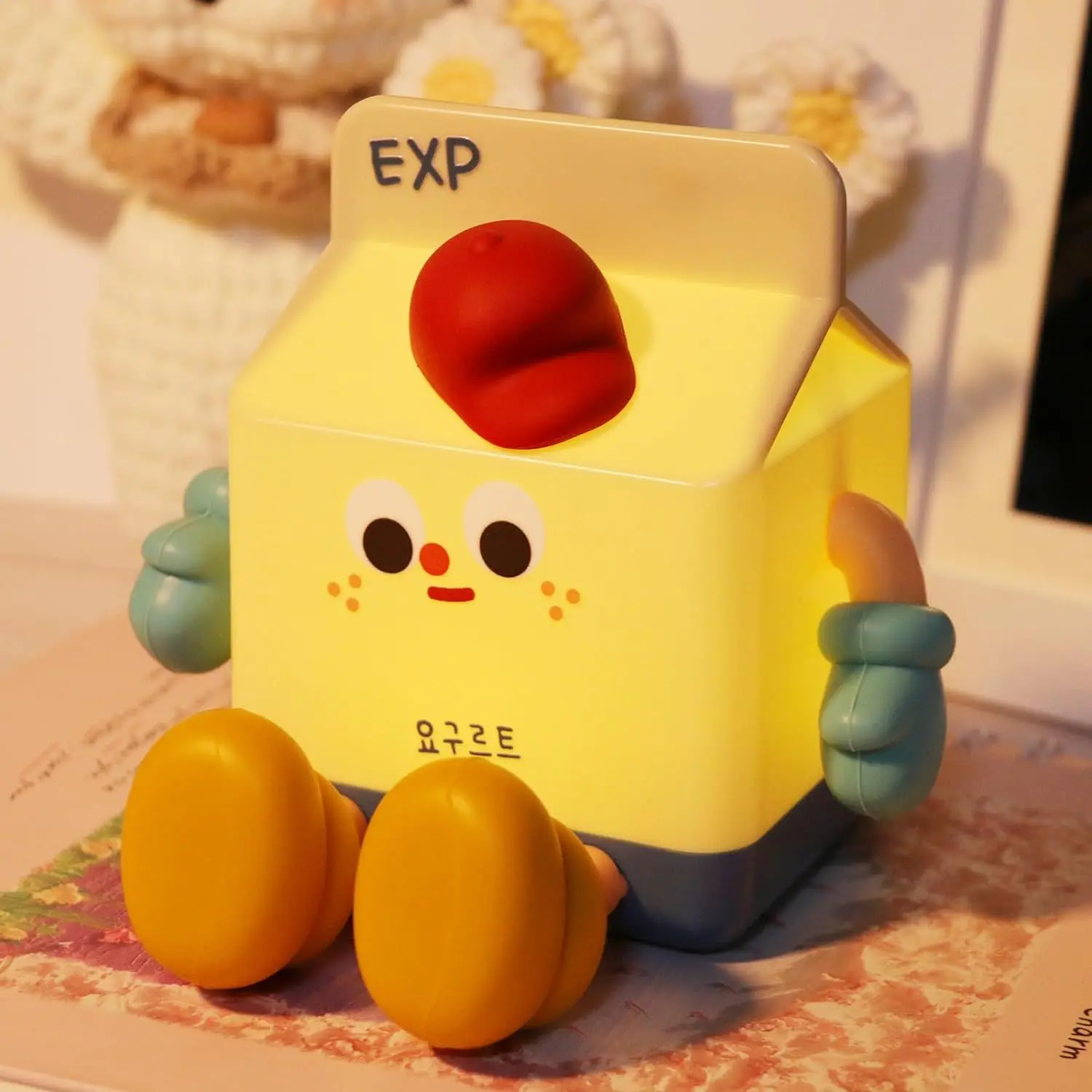 LED 수면 양 실리콘 야간 조명, USB 충전 야간 조명, 침실 장식, 생일 선물, 조도 조절 무드 라이트