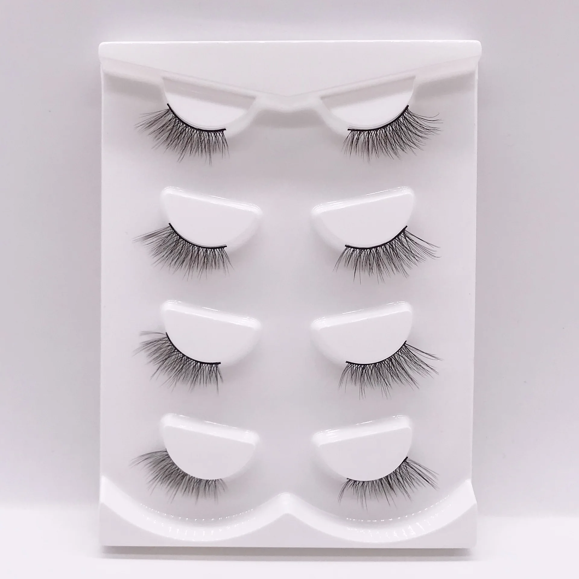 New Four-Pair Half-Eye Thick False Eyelashes Three-Dimensional Multi-Layer Big Eye Repeatable Half-Eye Eyelashes Wholesale