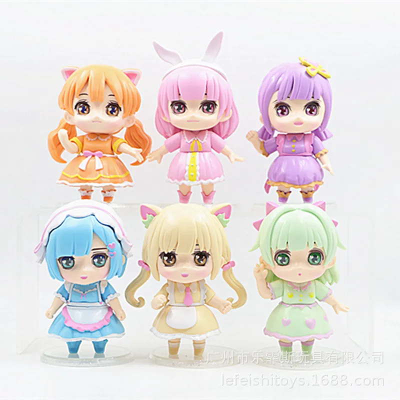 

6 Macaron Princess Streamer Ocean Star Seahorse Cute Cartoon Doll Girl Toy Model Doll Capsule Doll Ornament Girl Gift